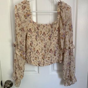Wild Fable Cropped Boho Floral Top